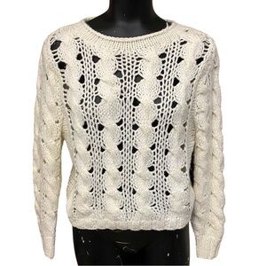 Willow & Clay Ivory Chunky Cable Knit Sweater